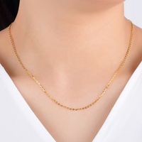 Chinois en gros réel 14K & 18K or jaune croix lien O chaîne Top qualité collier court AU 750 bijoux en or pour dame
