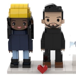 Blocs de construction de figurines miniatures DIY, portrait privé, blocs de construction photo pour cadeau d'anniversaire - Product Image 1
