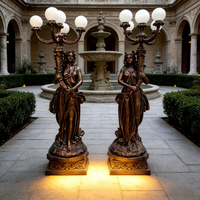 Statues de déesses personnalisables en bronze, multi-lampes, grandeur nature, art décoratif intérieur et extérieur