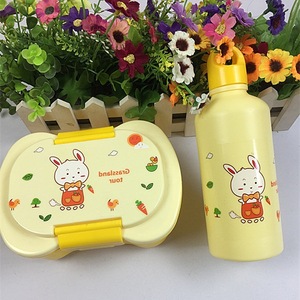Đôi chai nước nhựa lò vi sóng Snack Bánh Sandwich container thực phẩm Hộp Ăn Trưa với chai nước cho trẻ em gái chàng trai - Product Image 3