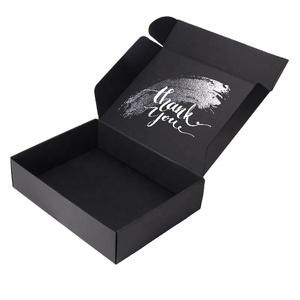 Wholesale Custom Logo Foldable Black Mailer Shipping Paper Box for Shoes Packaging