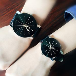 3975 <strong>Couple</strong> <strong>Watches</strong> Fashion Lovers <strong>Watches</strong> Casual and Quartz Dial Clock Leather Wrist <strong>Watch</strong> - Product Image 3