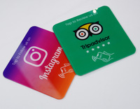 Cartes RFID intelligentes NFC 13,56 MHz pour contrôle d'accès hôtelier, sans contact, compatibles Google Review Follow, NTAG213/215/216, carte de membre pour réseaux sociaux