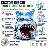Sacs d'emballage en plastique de qualité supérieure pour bonbons et snacks, en matériau holographique, à haute étanchéité, découpés sur mesure, avec fermeture éclair, flexibles et de qualité alimentaire