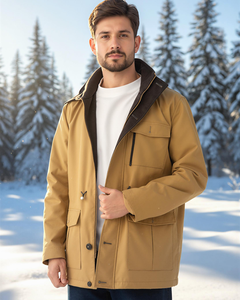 Giacca Bomber da Uomo Autunno Inverno Streetwear 90% Imbottitura in Piuma d'Oca Traspirante Chiusura Monopetto Design a Blocchi di Colore - Product Image 4