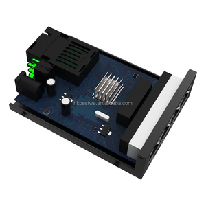 Transceptor de Fibra Óptica de 25KM, Conversor de Medios Ópticos 10/100Mbps, 4 Puertos RJ45, Conversor Transceptor de Puerto SC Monomodo - Product Image 5