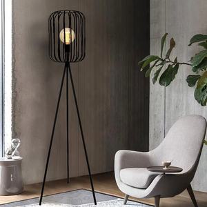 Lampe sur pied d'intérieur à LED Design Silhouette contemporaine Lampe sur pied à <span class=keywords><strong>cage</strong></span> en métal noir mat pour salons - Product Image 1