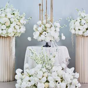 Flores Artificiales de Seda para Decoración de Bodas, Lirios, Rosas, Peonías, <span class=keywords><strong>Arreglos</strong></span> Florales Rojos Modernos Hechos a Mano, Tejidos y Teñidos para Eventos - Product Image 2