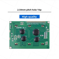 Módulo de Pantalla LCD de Caracteres con Retroiluminación LED, Controlador IC ST7066U, Película STN 1604A, 16P 5V, para Computadora Industrial, Multi-idioma