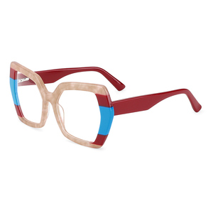 Hàng Có Gọng Kính Chặn Ánh Sáng Xanh Mắt Kính Quang Học Mắt Kính Nam Mắt Kính Acetate Lớn Thời Trang Nhiều Màu - Product Image 5