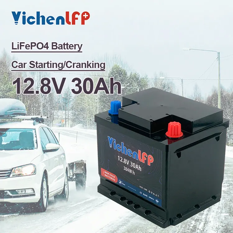 Super ligero 10 veces más vida útil 12V 30Ah reemplazo SLA H4 LFP LiFePO4 litio hierro fosfato coche arranque batería de arranque