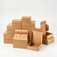 Umweltfreundliche Reißverschluss-Versandbox Robuster Kraft-Wellpappenkarton mit Aufreißstreifen Einfach zu Öffnen Selbstklebendes Dichtungsband Kostenloser Versandkarton