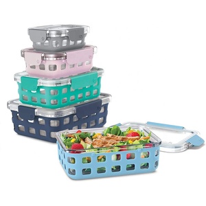 Bán Buôn Bento Trẻ Em Trẻ Em Mang Theo Tất Cả Các Snap N Ngăn Xếp Hộp Ăn Trưa Thủy Tinh Có Thể Xếp Chồng Hộp Ăn Trưa Đặt - Product Image 1