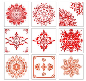 <span class=keywords><strong>Plantillas</strong></span> de Estarcido <span class=keywords><strong>para</strong></span> <span class=keywords><strong>Pared</strong></span>, Diseño Mandala, Corte Láser, Plástico PET, Personalizadas, Grandes, <span class=keywords><strong>para</strong></span> Pintar con Aerógrafo - Product Image 4