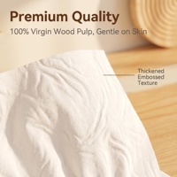 Grand paquet de 3 plis de serviettes en papier de soie Boîte entière de papier hygiénique pour bébé et famille à usage domestique