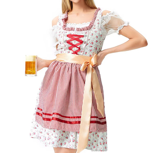 Vestido de cerveza estampado para damas Vestido de Oktoberfest Vestido de sirvienta bávara en Munich, Alemania - Product Image 1