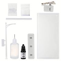 Veilleuse 3D DIY Flocon de Neige, Scène de Rue Hivernale, Lampe de Bureau Effet Neige