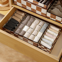 Organisateur de soutien-gorge, chaussettes et sous-vêtements, lot de 3, pliable, séparateur de placard et de tiroir, bacs en tissu non tissé doux