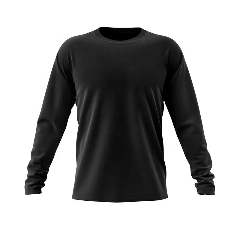 Camicie da uomo per Fitness leggere da ginnastica camicie traspiranti a maniche lunghe per uomo Pullover da palestra sport Slim Fit