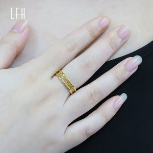 โรงงานขายส่งเครื่องประดับทองคำแท้ <span class=keywords><strong>18k</strong></span> เครื่องประดับทองคำแท้ Au750 แหวนทองคำแท้ <span class=keywords><strong>18k</strong></span> แบบกลวงบาง แหวนทองคำแท้ <span class=keywords><strong>18k</strong></span> ของแท้ - Product Image 2