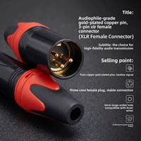 Vente directe usine – Connecteur XLR à trois broches en cuivre plaqué or pour microphone et mixeur audio/vidéo