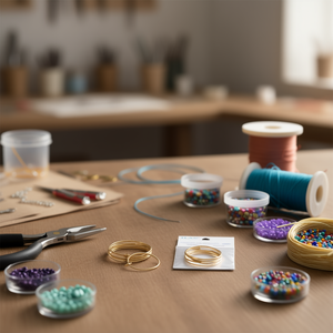 Orecchini a cerchio in oro Ilan da 25 mm, accessori per la creazione di gioielli - Product Image 2