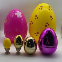 Métallique doré remplissable vide en plastique électrolytique Oeufs de Pâques Artisanat Goodie Basket Prix Oeufs sont articulés