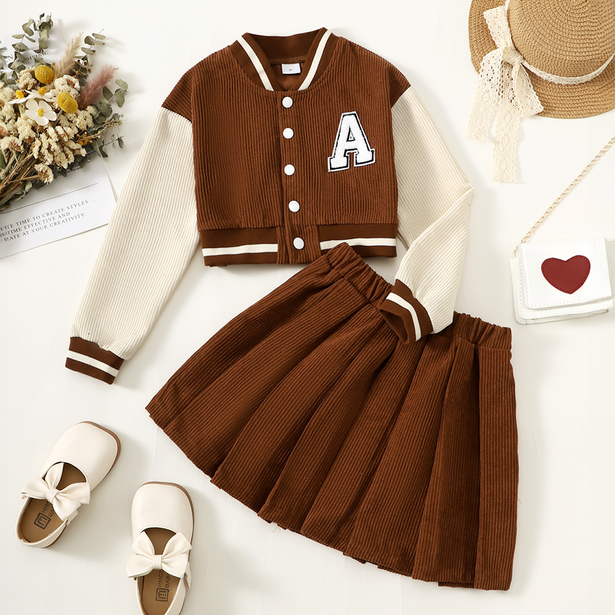Korean Outfit Girls 2025 New Style Cotton Blend Casual Wear