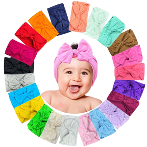 Bandeau <span class=keywords><strong>plat</strong></span> en nylon de couleur unie pour enfants Bandeau doux aux couleurs personnalisables pour l'Europe et les États-Unis - Product Image 2