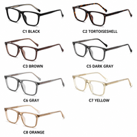 Monture de lunettes optiques en acétate, forme diamant colorée, unisexe, pour l'extérieur, montures de lunettes en acétate haut de gamme