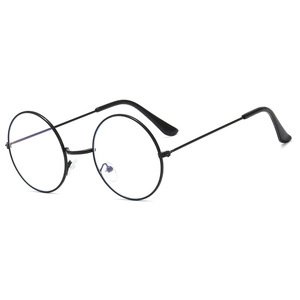 Lunettes rétro rondes anti-lumière bleue, monture complète, unisexe, pour ordinateur, verres Plano 2328 - Product Image 1