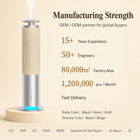 Diffuseur d'arômes haut de gamme sans eau, rechargeable, en alliage d'aluminium, système de parfum intelligent avec contrôle par application, 200 m³