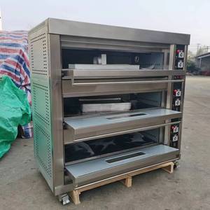 Horno de gas de 3 niveles y 9 bandejas para baguettes, croissants, pan de mantequilla y donas, con garantía remota de un año, máquina automática para aperitivos. - Product Image 4