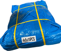 Bâche en plastique HDPE PE 4x5m bleue et blanche, imperméable, pour séchage de tissus et de cultures en extérieur, fabriquée en Chine