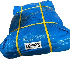 Bâche en plastique HDPE PE 4x5m bleue et blanche, imperméable, pour séchage de tissus et de cultures en extérieur, fabriquée en Chine - Product Image 2