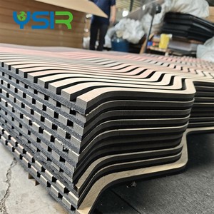 Panneaux muraux insonorisés modernes <span class=keywords><strong>en</strong></span> MDF 3D placage décoratif <span class=keywords><strong>en</strong></span> laine de <span class=keywords><strong>bois</strong></span> Home cinéma et salon appartement design d'hôtel portable - Product Image 6