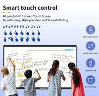 Pizarra Interactiva Inteligente para Aulas, Pantallas Planas Táctiles de 65, 75, 86, 98 y 110 Pulgadas, Pizarras con IA para la Enseñanza Escolar