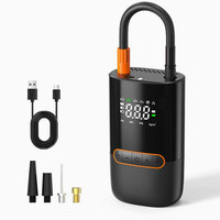 Compresseur d'air pour voiture sans fil en ABS avec lumière, gonfleur de pneus numérique portable 150 psi