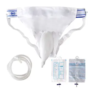 Collecteur d'urine en silicone médical Patient alité Incontinence urinaire avec cathéter d'urination Sac d'urine Hommes Femmes