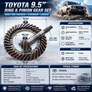 Piñón de Corona Trasero de Alto Rendimiento 41201-69266 41201-69356 9:37 para Land Cruiser LC70 FZJ HZJ con 27T/29T - Product Image 3