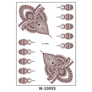 สติกเกอร์เฮนน่าแบบกันน้ำสำหรับผู้หญิง,รอยสักชั่วคราวพร้อมส่งสไตล์อาหรับเฮนน่า - Product Image 4