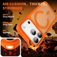 Nouvelle coque de luxe TPUPC magnétique antichute à couverture intégrale mate avec protection de caméra givrée pour iPhone 18 17 16 15 14 Pro