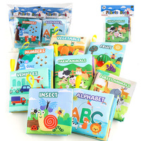 Songshan jouets usine en gros personnalisé ferme forêt tout-petits étudier l'éducation précoce anglais doux lavable tissu livre pour bébés