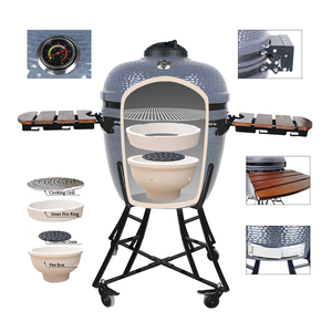 SEB <span class=keywords><strong>KAMADO</strong></span> Barbecue au Bois Vert de Grande Taille Style <span class=keywords><strong>Joe</strong></span> Forme d'Œuf <span class=keywords><strong>Kamado</strong></span> Grill 24 Pouces <span class=keywords><strong>Accessoires</strong></span> - Product Image 4