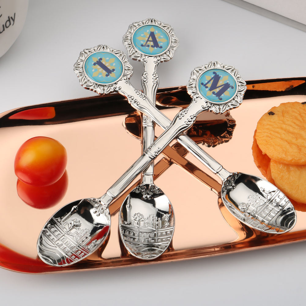 送料無料 時代物 銀製スプーン6本 台北栄安銀楼謹製 『台北栄安』刻印