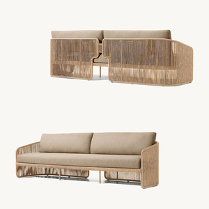 Ensemble <span class=keywords><strong>de</strong></span> canapés d'extérieur en rotin au design moderne, ensemble <span class=keywords><strong>de</strong></span> canapés <span class=keywords><strong>de</strong></span> <span class=keywords><strong>jardin</strong></span> en rotin pour hôtel, villa, parc, cour, mobilier d'extérieur, ensemble <span class=keywords><strong>de</strong></span> table basse - Product Image 4