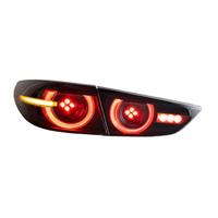 Feux arrière LED dynamiques 12V en état neuf, lentille transparente rouge et jaune pour Mazda 3 Axela Berline 2019-2023