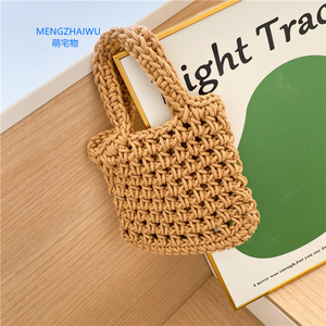 Bolsos de punto de lana de color caramelo para niños, escuela, niña, mini bolso de mano coreano de algodón a la moda, bolsos pequeños baratos para niños 2023 - Product Image 4