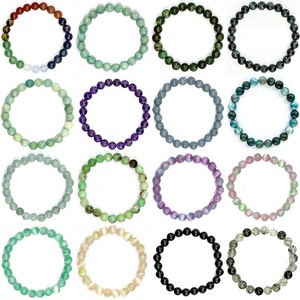 Bracelets de perles d'améthyste Bracelets de pierres précieuses de 8mm en gros pour femmes - Product Image 3