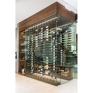 Sistema di cavi galleggianti moderni personalizzati per vino 304 SS con Display a filo a parete cavo espositore per vino - Product Image 2